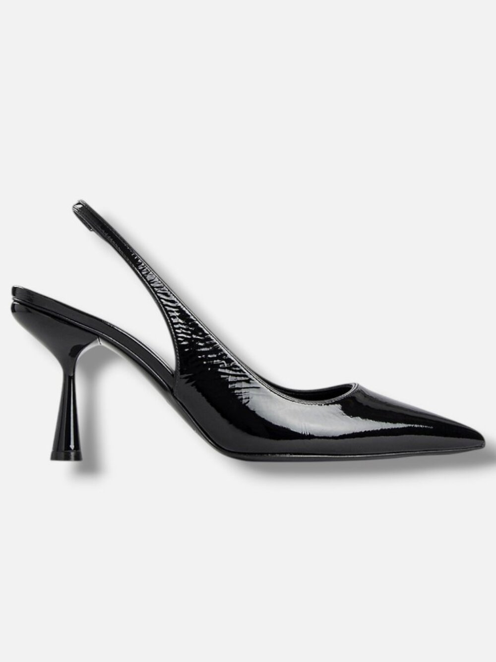 Pierre Hardy Women's Black Scuba 90MM Patent Leather Slingback Pumps Size 41.5